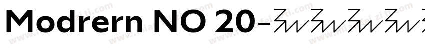 Modrern NO 20字体转换